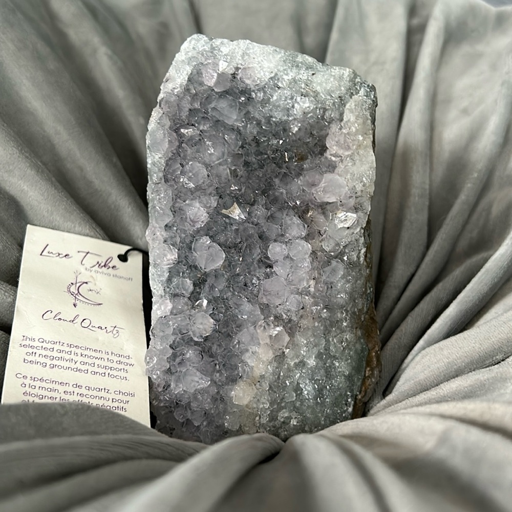 NWT luxe tribe cloud quartz geode